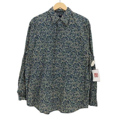 ノーティカ NAUTICA 90-00s インド製 ペイズリー柄 コットン長袖シャツ メンズ import:L